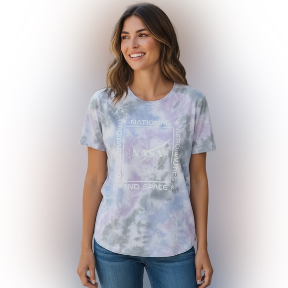 Grayson Threads Tops - Grayson Threads Lavender & Light Gray Tie-Dye Tee Size XL
